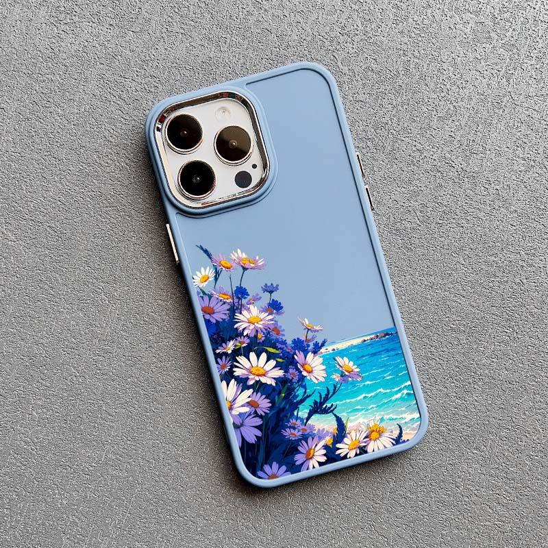 Летний чехол для телефона с цветком ромашки для IPhone 11 12 13 14 15 Pro Max 15 14 8 7 Plus SE 2020 XS X XR Ударопрочная силиконовая задняя крышка