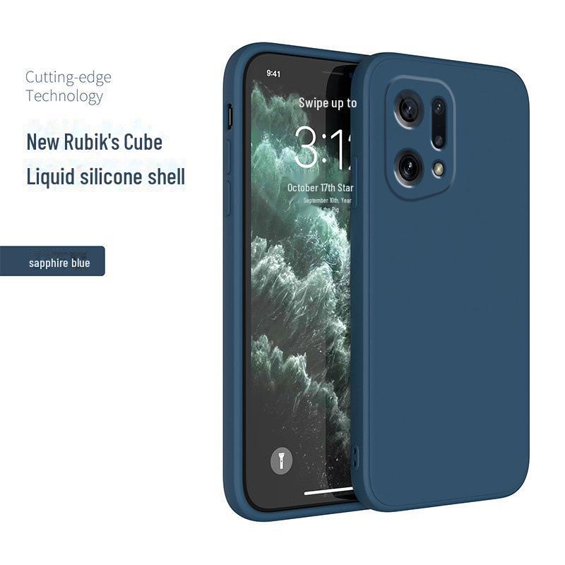 Чехол из жидкого силикона для Oppo Find X5 Pro — мягкая оболочка для защиты мобильного телефона