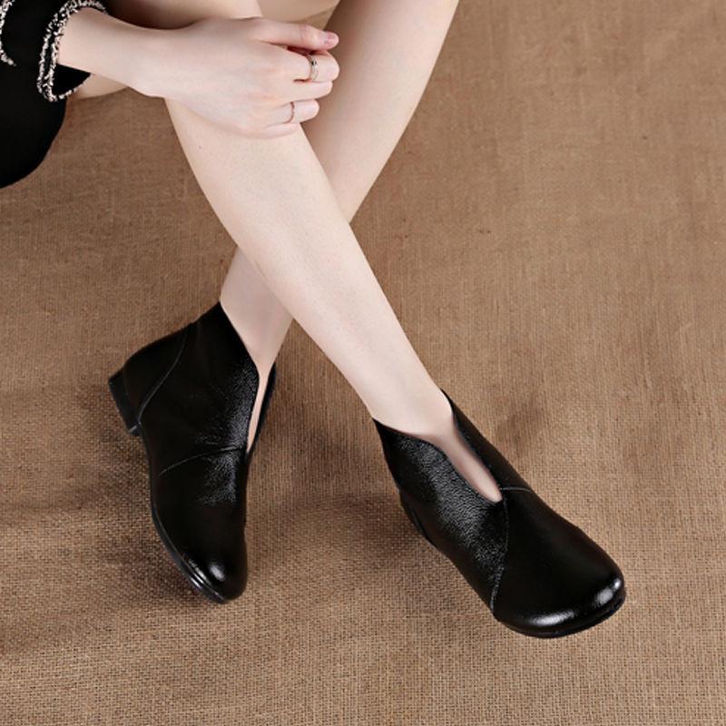 Зимние новые красные женские ботильоны из натуральной кожи, модные женские дизайнерские ботинки с V-образным вырезом в стиле ретро, осенние женские ботинки челси без застежек