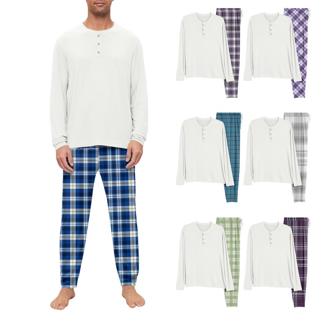 Men's Pajama Set, Long Sleeve And Long Pants, Two-piece Set