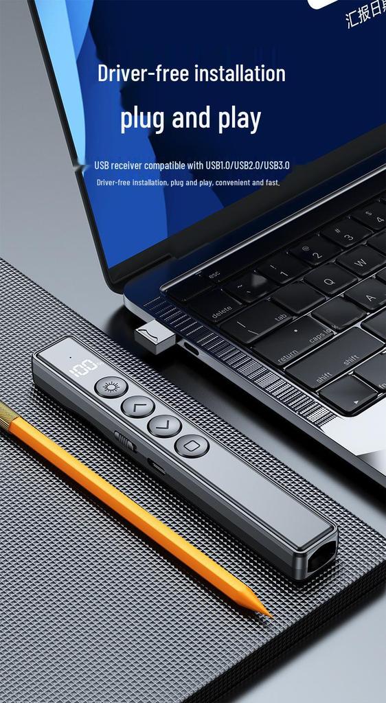 Smart Touchscreen Pen: Multimedia Page Turner for Teaching & Business, Long Battery Life, Plug & Play