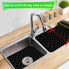 Coopay 2 Pack Kitchen Sink Mat Plastic Protect Mat PVC Eco-friendly Kitchen Adjustable Stainless steel/Porcelain Dish Drying Pad Protector for Bottom