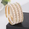 Multi Layer Hand Wrist Bracel Shining Imitation Pearl Bracelets Fashion Bridal Jewelry  Women's