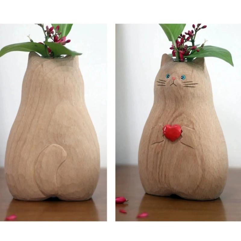 Кошки Цветочные горшки Силиконовые формы Животное Ваза Отливки Формы DIY Цементы Смолы Формы Милый Медведь Суккуленты Глиняные формы