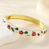 Zinc Zinc Zinc Alloy Enamel Bracelet Floral Motifs Flower Texture Bracelet Dropped Glaze Bracelet  African
