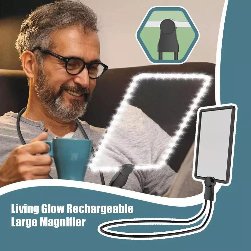 Лупа для чтения книг без помощи рук, гибкая лупа для чтения книг на всю страницу, большая лупа для чтения книг