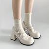 Fashion Women's High Heels Pumps Mary Janes Shoes New 2024 Fashion Bowknot Platform White Black Heeled Party Dance Wedding Shoes Zapatos