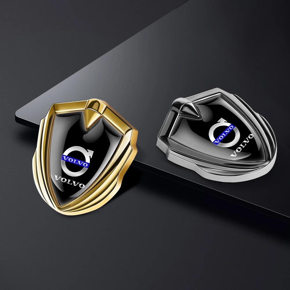 1Pc Premium Metal Shield Car Emblem Badge for Volvo XC40 XC60 XC90 S60 S90 V50 V70 V90 V60 V40 S80 EX30 EX90 T5 Decal Auto Parts