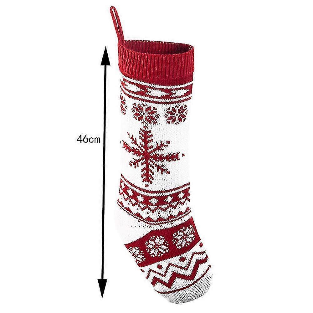 2 Pack Knit Christmas Stockings, For Family Holiday Xmas Tree Decor