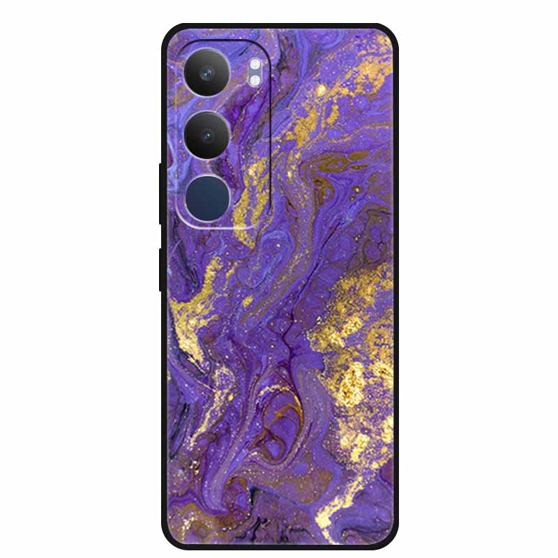 For Vivo Y29 5G Case TPU Bumper Vivo Y 29 V2420 Marble Silicone Soft Phone Case for Vivo Y29 5G Color Blocking Shockproof Coque