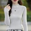 DAFIFY Women's Fashion Casual Fall Winter Solid Color Print Long Sleeve Half Turtleneck Sweaters