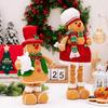 Seasonal Gingerbreads Man Gnomes Scalable Holiday Gingerbreads Man Gnomes Plush Doll Ornament for Table Display