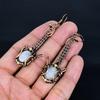 Moonstone Earrings, 999 Copper Wire Wrapped Jewelry, Gift For Women Handmade Earrings Gemstone Jewelry