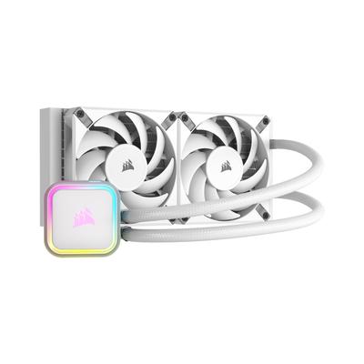 Corsair ICUE H100i RGB ELITE White 240 мм совместимый сокет водяное охлаждение процессорный кулер LGA1700/AM5/AM4 CW-9060078-WW