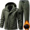 Autumn and Winter Plus Velvet Three-in-one Jacket Suit Men's Outdoor Sports Tactics Plus Velvet Thick Windproof Cycling Suit