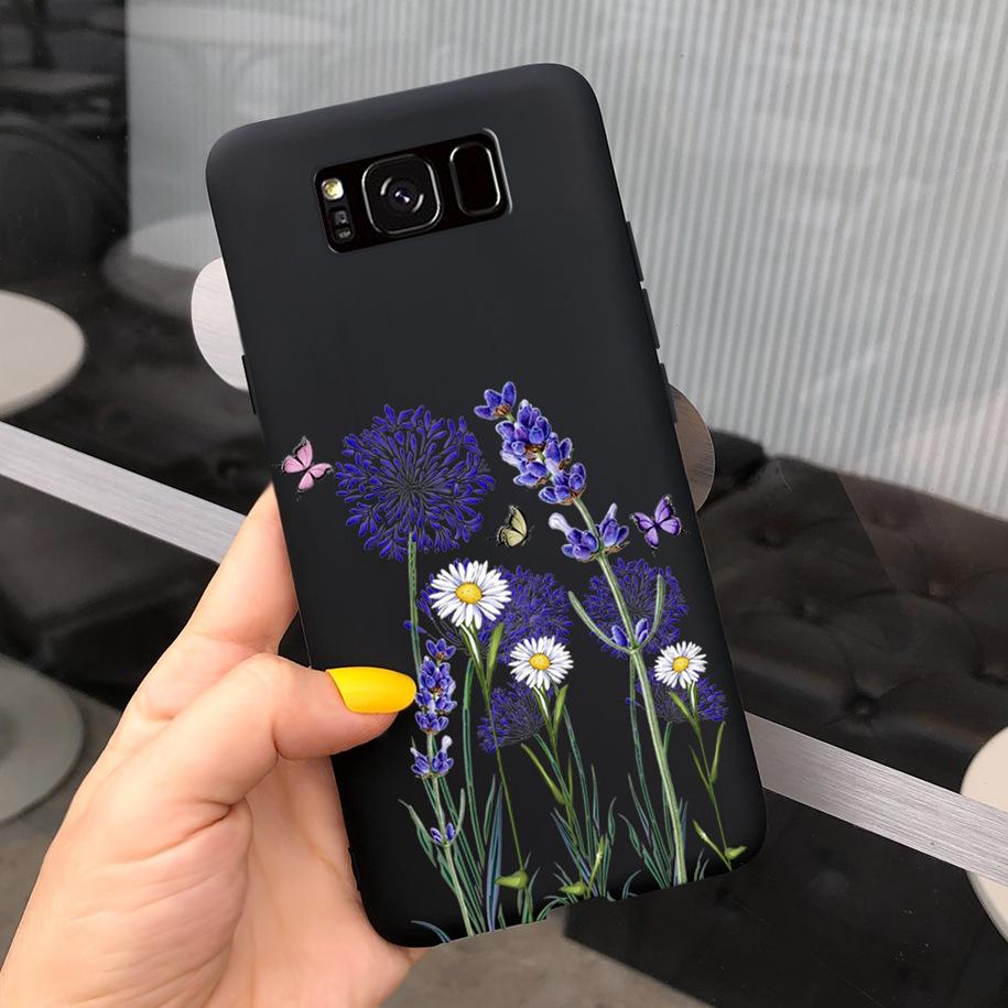 Ударопрочный Чехол Для Samsung S8 Plus SM-G955F Чехол Цветной Ромашка Кактус Мягкий Матовый Чехол Для Телефона Для Samsung S8 S 8 S8+ G950F Capa