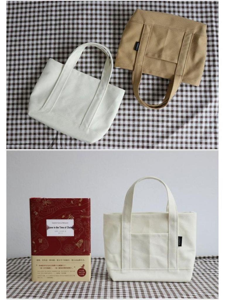 Холщовая литературная сумка-тоут - Новая японская и корейская стильная женская сумочка, Милый и повседневный держатель для мобильного телефона.