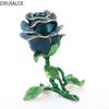 Nordic Style Simulation Rose Craft Decoration Home Decor Creative Worker Zinc Alloy Art Gift Fairy Garden Wedding Gifts