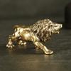 Antique Bronze Lion Statue Small Ornaments Solid Copper Mountain Lions Miniature Figures Brass Sculpture Crafts Decor