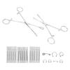 Professional Body Piercing Kit Stainless Steel Piercing Forceps Clamp Pliers Needle Tongue Ring