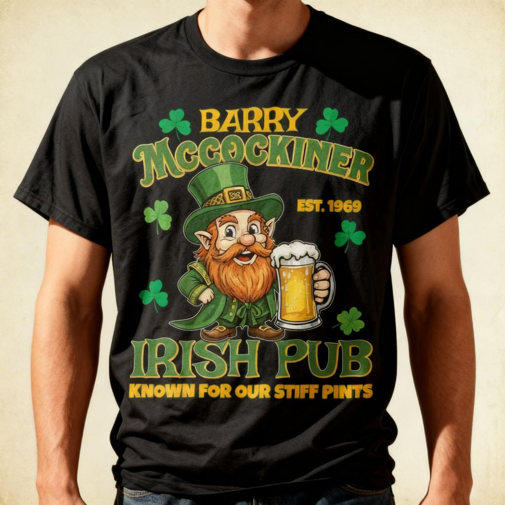 Barry Mccockiner Mcconconner Irish Pub Funny Saint Patrick’S Unisex T-Shirt