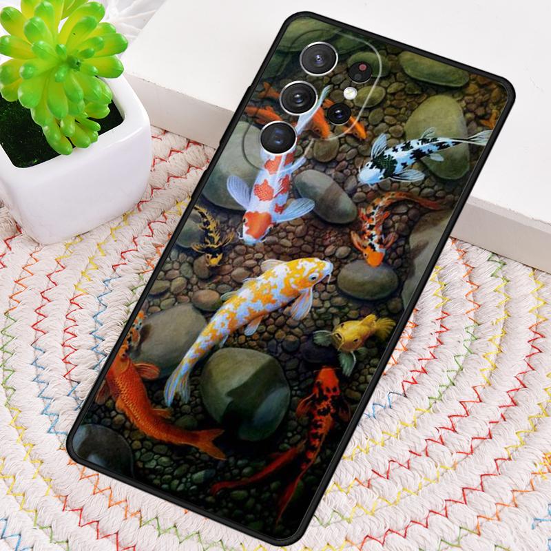 Японская рыба Кои Арт Силиконовый Чехол для Телефона Для Samsung Galaxy note 10 pro S26 S25 S24 S23 S22 S21 Plus S25Ultra Capa Чехол
