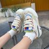 Женские кроссовки на платформе Colorblock с носком-ракушкой на толстой подошве, повседневная модная обувь