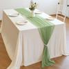 Reusable Chiffon Table Runner Solid Color Wedding Table Runner  Dinning Table