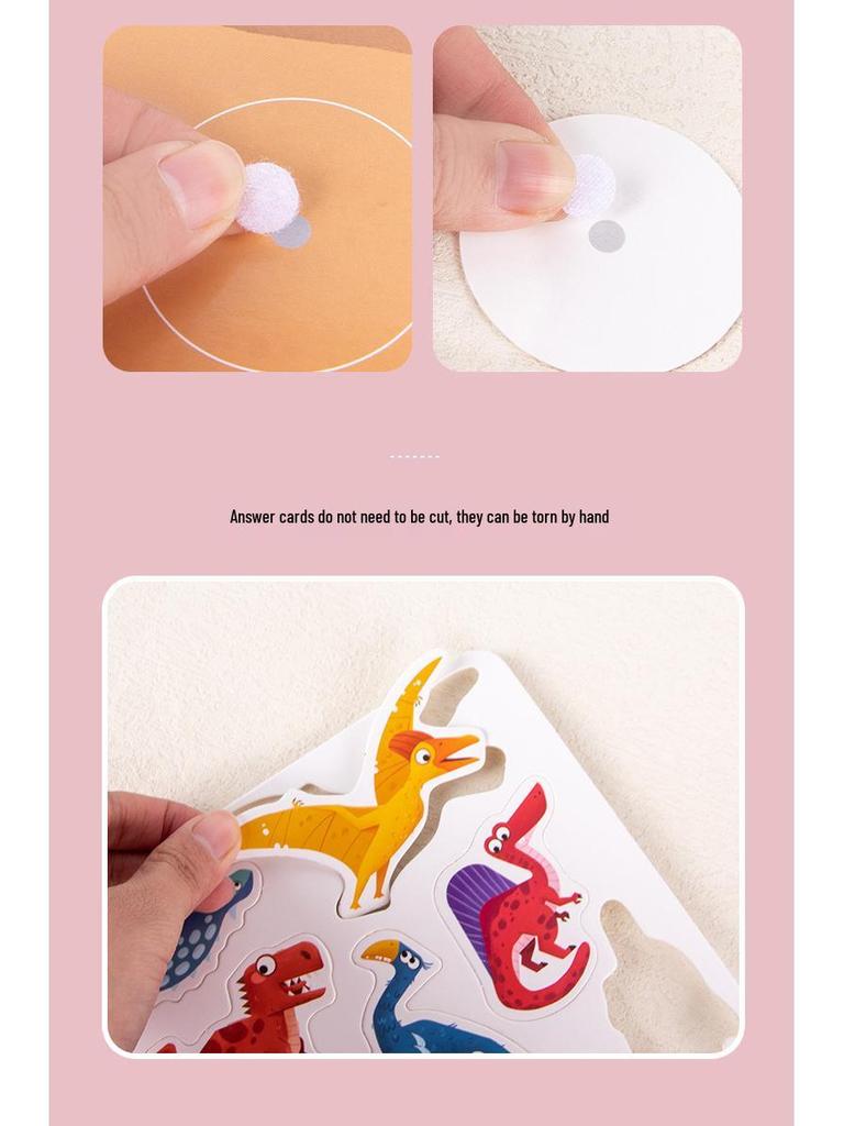 Детская развивающая книжка-тихоня ручной работы «Знакомство с животными»: Раннее обучение и игрушка для обучения с наклейками