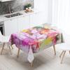 Watercolor Painting Tablecloth Floral Landscape  Anti-Stain Waterproof Rectangular  Kitchen Table Home Decor