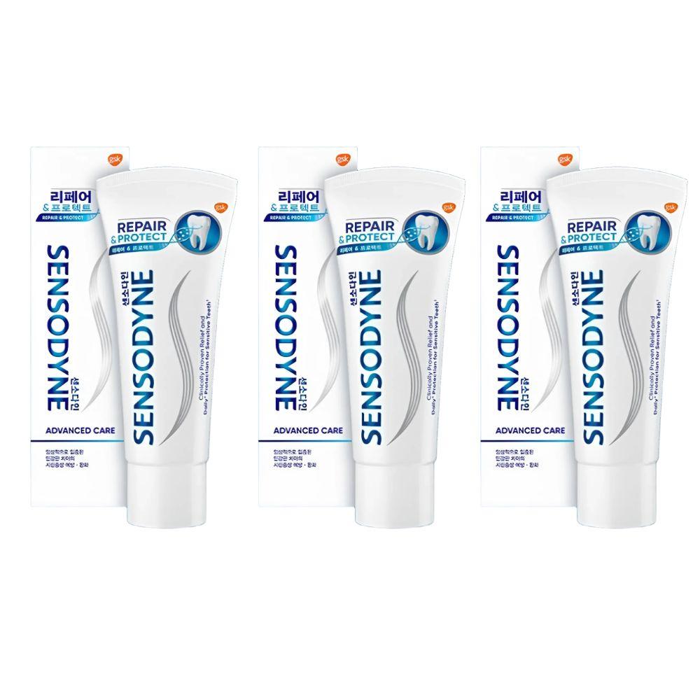 Sensodyne Зубная паста Repair & Protect 100г x3 Набор Продвинутый Уход для Восстановления Чувствительных Зубов
