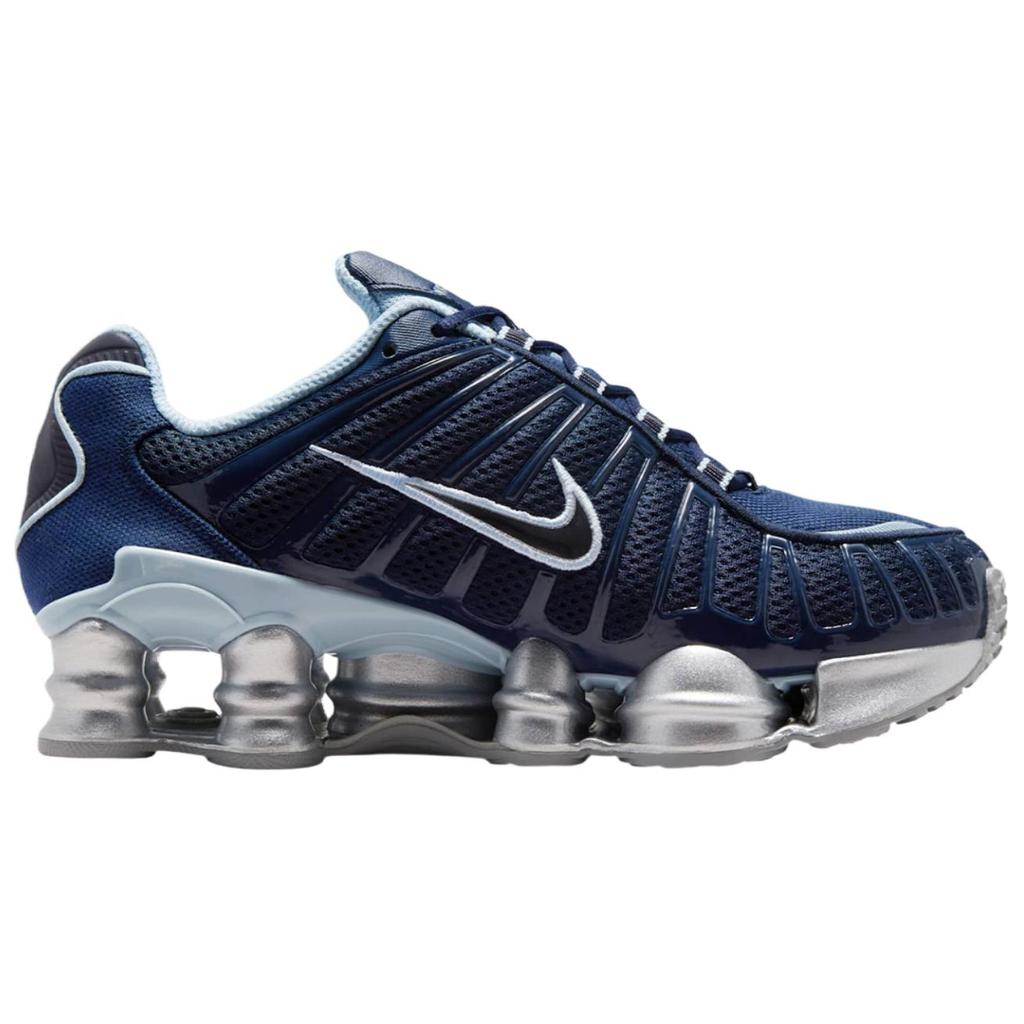 Nike Shox TL Женские Obsidian Light Armoury Blue Flat Silver Metallic Platinum Ретро Механическая Амортизация Беговые Кроссовки IH4481-400