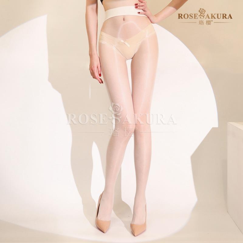 Luo Ying8542Aurora640Тонкие бесшовные колготки с завышенной талией и глубокой ластовицей для женщин, ультратонкие, шелковистые, блестящие, прозрачные
