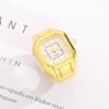 Винтажные золотисто-серебристые кольца-циферблаты для часов для мужчин и женщин, кварцевый механизм, римские цифры, подвеска, украшение