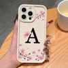 Чехол для телефона с цветочным узором в виде буквы А, подходит для iPhone 17 16 15 14 13 12 11 Pro/Max/Plus, противоударная задняя крышка