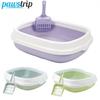 Semi-Closed Pet Cat Litter Box for Small Cats Animals Portable Cat Sandbox Container Removable Kitten Bedpan Cat Accessories