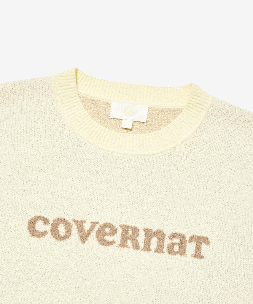 COVERNAT WOMAN Cooper Logo Half Knit Ivory