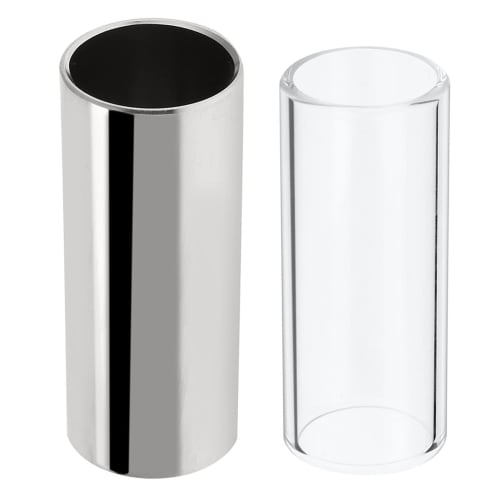 Vbestlife Guitar Slide Bar Set for Guitar Enthusiasts, Glass & Metal Slides, Rust-Resistant, Lightweight, Durable, Compact Guitar Tone Bar