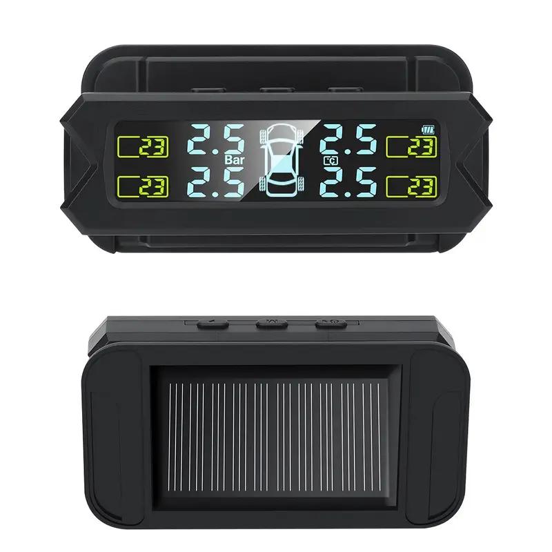 Беспроводная система контроля давления в шинах с кронштейном на солнечной батарее для легковых автомобилей, внедорожников, пикапов, минивэнов и внедорожников с 4 датчиками