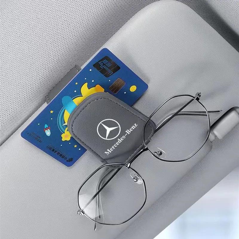 FIQ4 Hot 2025 Car Sun Visor Glasses Clip Ticket Card Storage Clamp For MERCEDES BENZ W203 W204 W205 W209 W210 W211 W212 W176 W166 W16