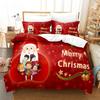 Red Christmas Quilt Cover Kit King Dimension Queen Size Size for Single Size Double Size Bed Linens Quilt Comforter Pillow Case Three-Dimensional Full