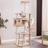 Multi-layer Scratching Posts Modern Cat Tree Tower Multi-layer Cats Climbing Frame Cat Condo Cats Toys Large Wooden Tree House