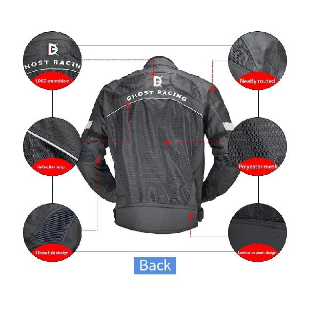 Men Motorcycle Armor Jacket Coat Summer Winter Warm Male Motorbike Riding Reflective Anti-collision Moto Protective Gear Jacket