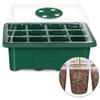 12 Hole Seedling Tray Seed Starter Tray Greenhouse Grow Trays Humidity Adjustable Plant Starter Kit