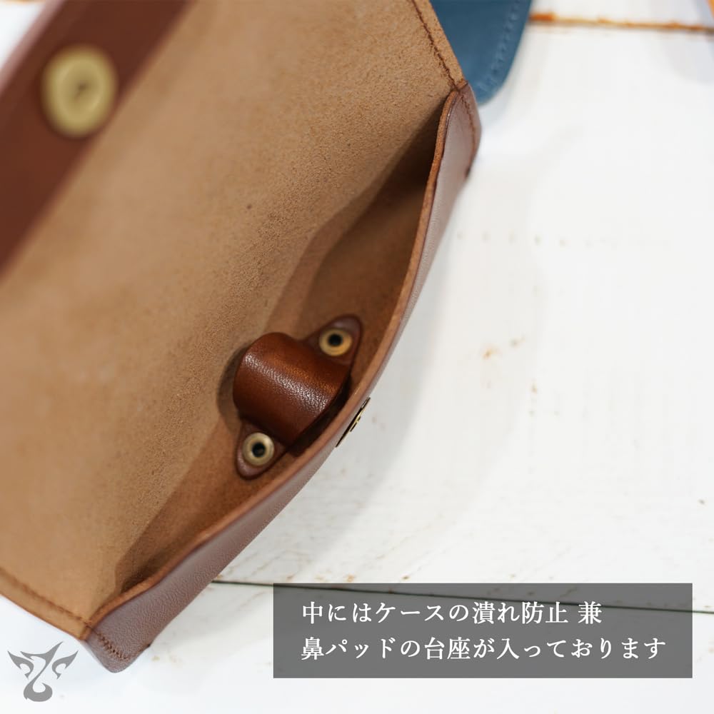 Deep Zone Eyeglass Tochigi Genuine Cowhide Case, Leather, Stylish, Leather, Gift, Men's, Women's, Father's Day, Birthday, Anniversary, Couple's,