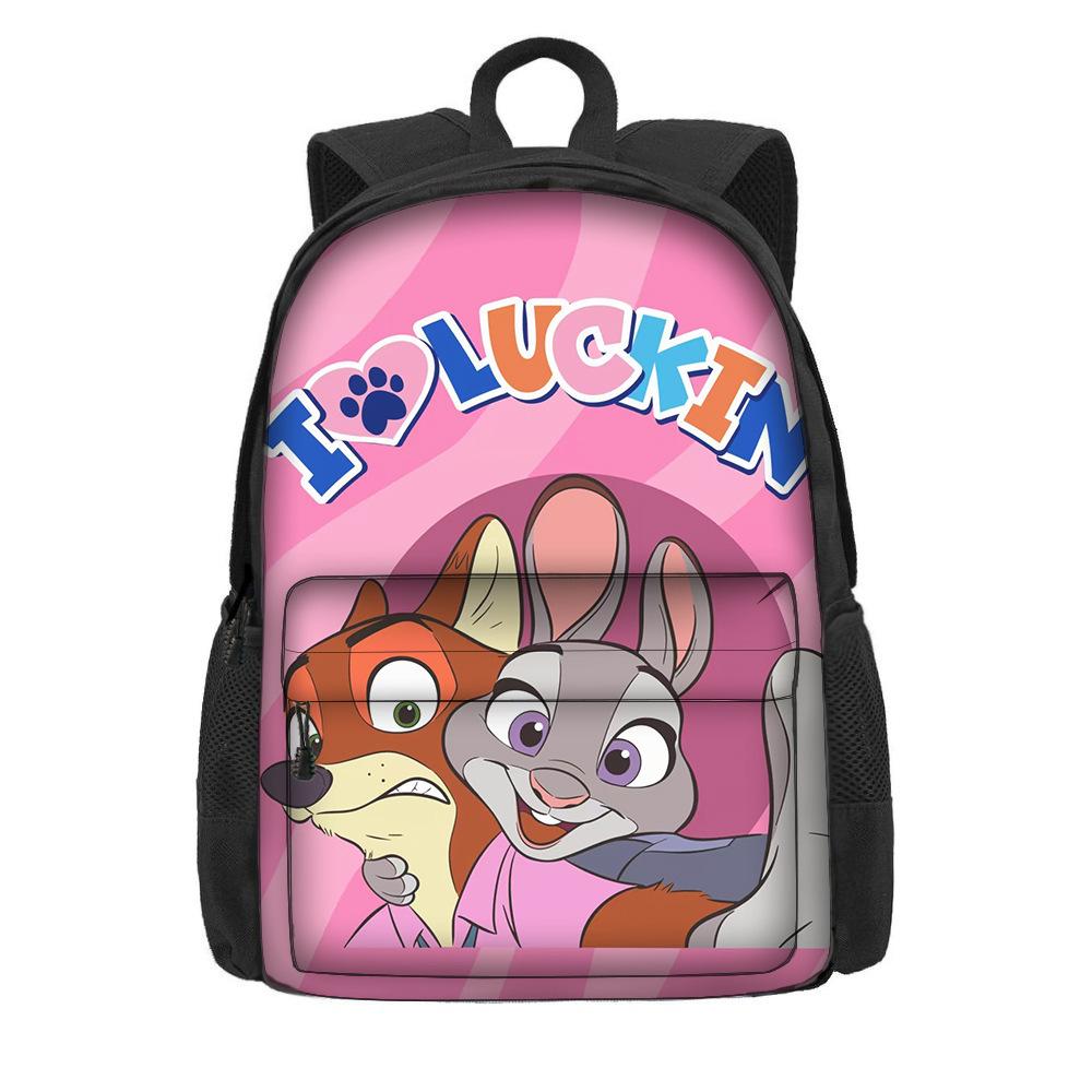 Мультяшный рюкзак на тему «Зверополис 2» для учеников начальной школы, большая вместимость, легкий рюкзак на два плеча