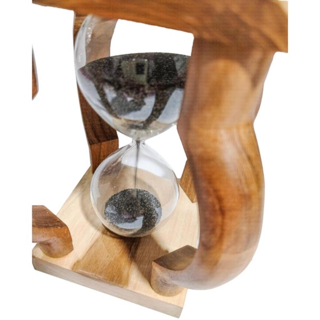 Personalized 10 Min Wooden Sand Timer Hourglass Timer with Chess(Square Base, Gray)- Wooden Home & Office Decoration, Christmas Decor