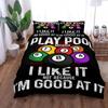 Pool Game Duvet Cover Set King Queen Double Full Twin Single Size Bed Linen Set