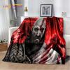 Мягкое плюшевое одеяло для геймеров игры God of War Kratos, фланелевое одеяло, покрывало для гостиной, спальни, кровати, дивана, пикника, покрывало для ребенка