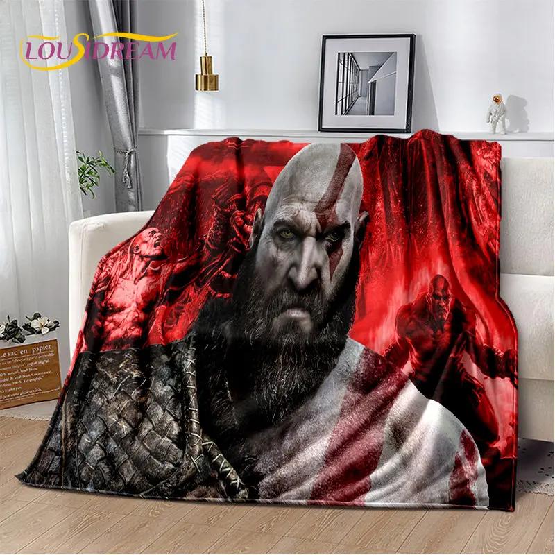 Мягкое плюшевое одеяло для геймеров игры God of War Kratos, фланелевое одеяло, покрывало для гостиной, спальни, кровати, дивана, пикника, покрывало для ребенка